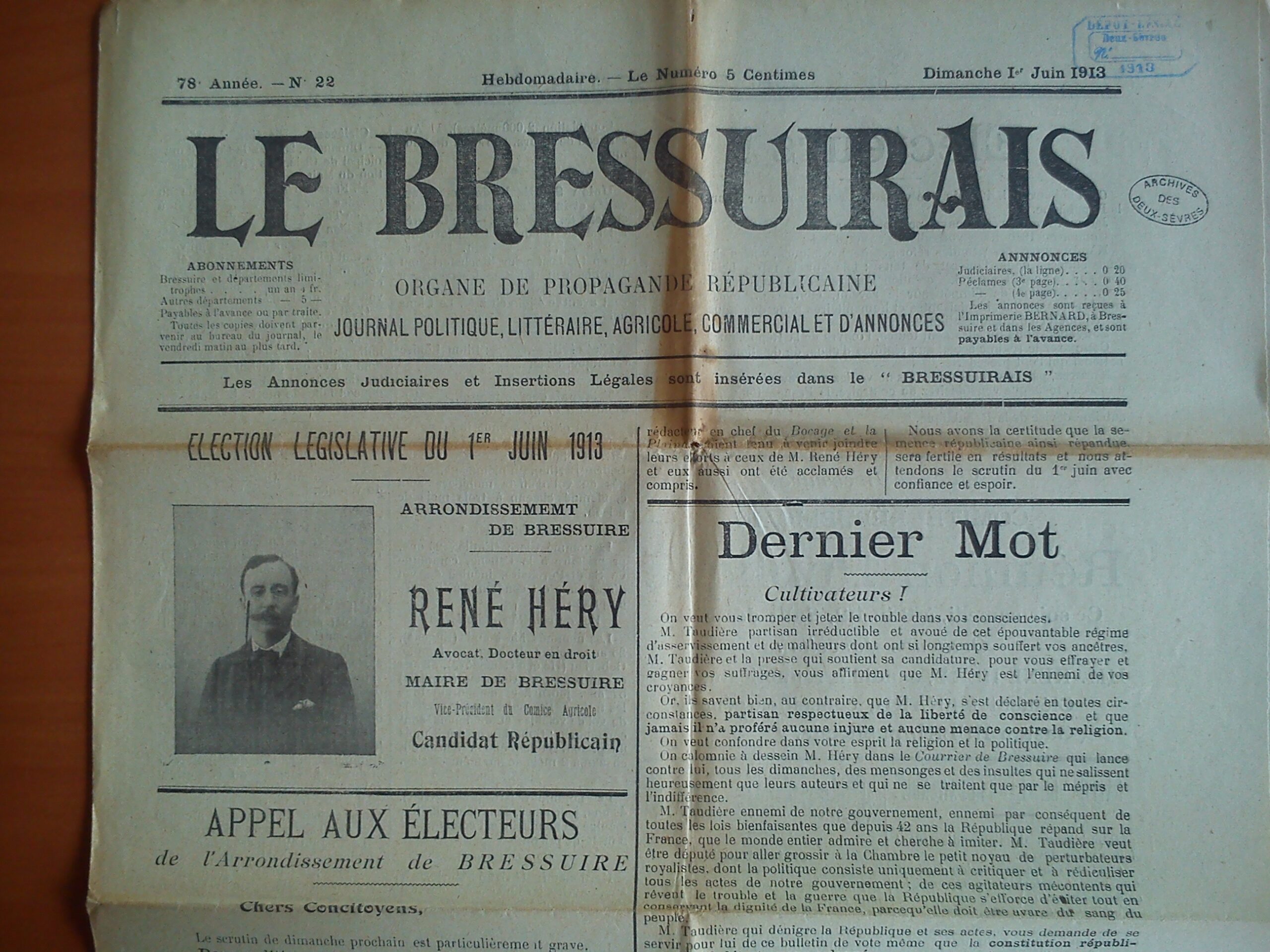 You are currently viewing Bressuire – 1914. Une petite ville de province