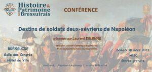 Lire la suite à propos de l’article Conférence : « Destins de soldats deux-sévriens de Napoléon »