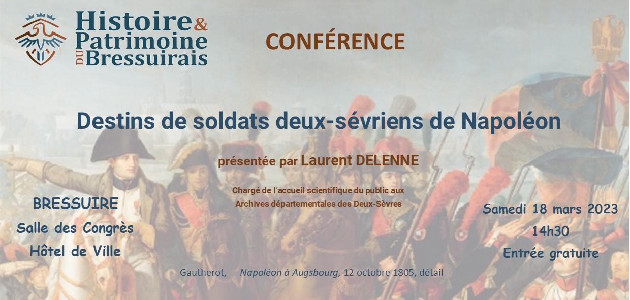 You are currently viewing Conférence : « Destins de soldats deux-sévriens de Napoléon »