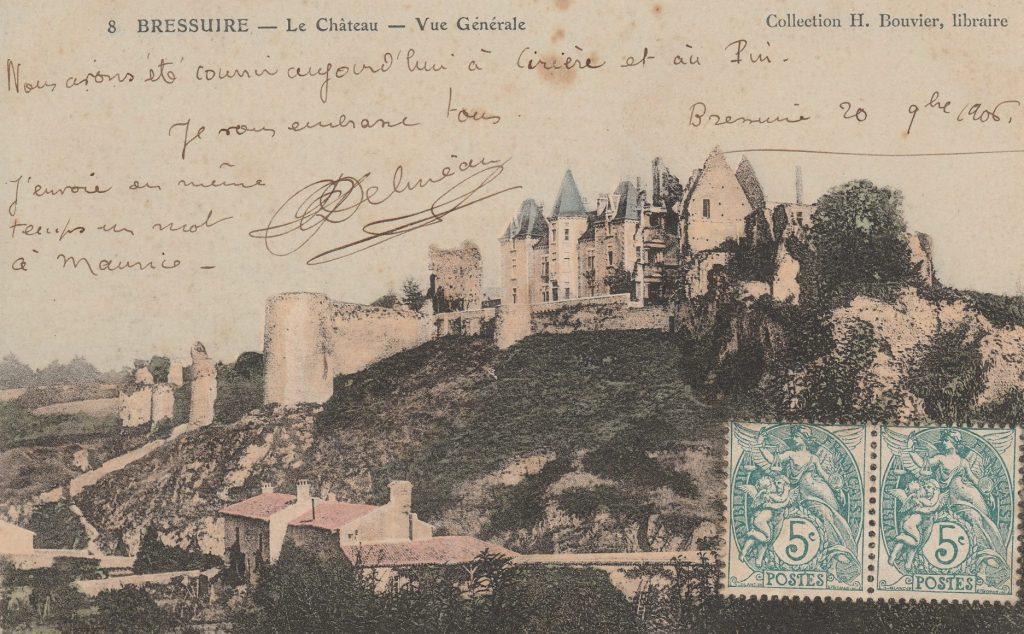 Carte postale, le château de Bressuire