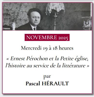 You are currently viewing Conférence : Ernest Perochon et la Petite Eglise, l’histoire au service de la littérature