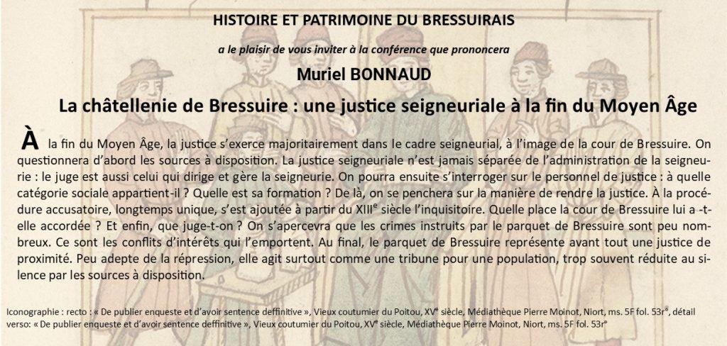la Châtellenie de Bressuire : une justice seigneuriale à la fin du Moyen Âge