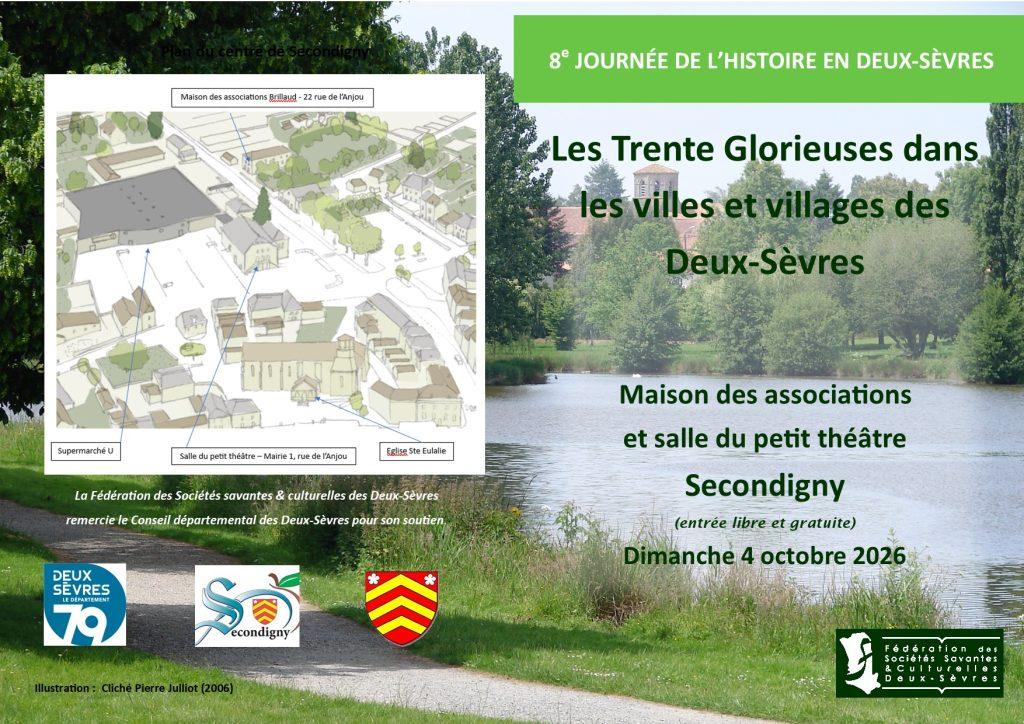 Programme 8e Journée de l'Histoire en Deux-Sèvres à Secondigny